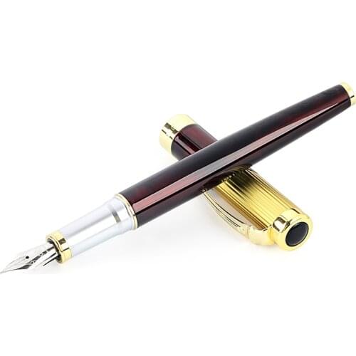 High Quality Metal Iraurita Fountain Pens 0.5mm Luxury Black Gold Jinhao 9009 School Writing Ink Pen Stationery Gifts Supplies