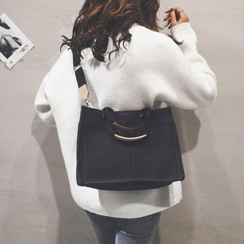 Womens Canvas Shoulder Bag Environmental Storage Large Capacity Foldable Reusable Shopping Bag Handbags Tote Grocery Totes