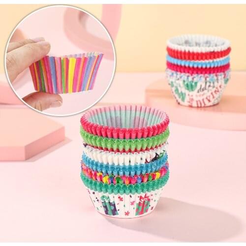 100Pcs Muffin Cupcake Dot Paper Grease-proof Liners Baking Case Mold Decorate Wrapper Cook Supplies