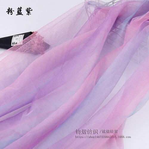 160cmx100cm Colorful Gradient Rainbow Soft Mesh Tulle Fabric DIY Sewing African Net Tutu Skirt Princess Dress Wedding Decoration