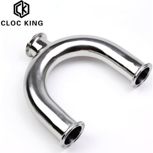 CK 3/4” 1” 2” 3”Pipe OD 19mm-76mm Sanitary U Shape 3 Way 304 Stainless Steel Ferrule OD 50.5mm-91MM Pipe Fittings Tri Clamp