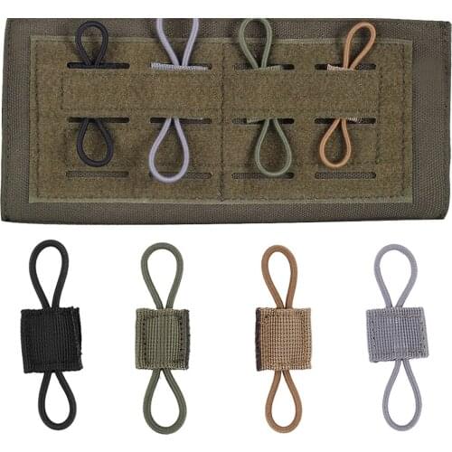 4pcs Tactical Molle Elastic Ribbon Buckle Binding Retainer for PTT Antenna Stick Pipe Military Antennas Holder for Molle System