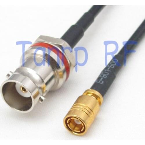 6in mini BNC female with nut bulkhead o SMB female jack RF adapter 15CM Pigtail coaxial jumper RG174 extension cord cable