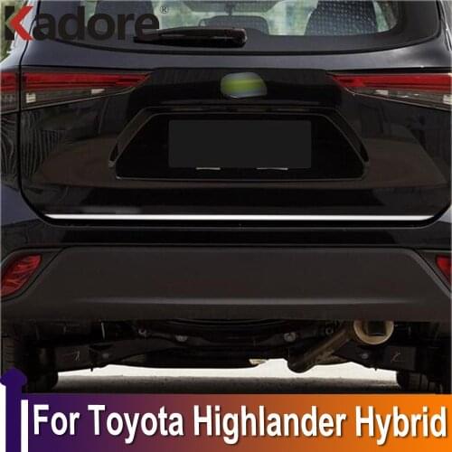 Car Styling Accessories For Toyota Highlander Hybrid 2021 2022 Rear Trunk Lid Cover Trim Tailgate Boot Protection Strip