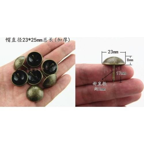 Bronze Upholstery Nails Jewelry Gift Case Box Door Sofa Furniture Decorative Tack Stud Pushpin Hardware accessories 23mm*25mm