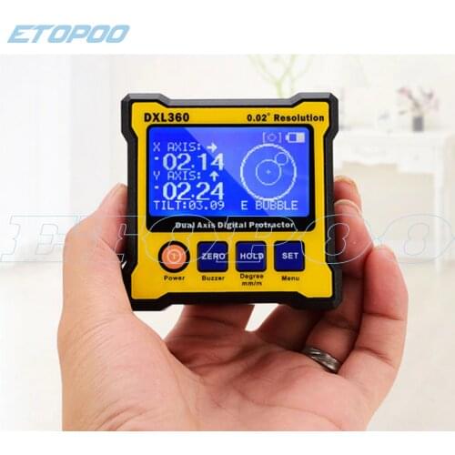 DXL360 Digital Protractor Inclinometer Dual Axis Digital Angle level box with SVRS232 USB or SV-BT bluetooth adapter