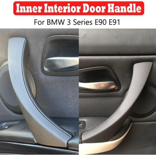 For BMW 3 Series E90 E91 E92 ABS+PC Car Styling Beige Black Interior Passenger Door Pull Handle with Cover Trim