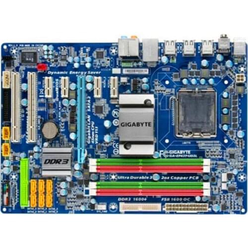 For Gigabyte GA-EP43T-UD3L Original Used Desktop Motherboard EP43T-UD3L P43 LGA 775 DDR3 16G SATA2 USB2.0 ATX