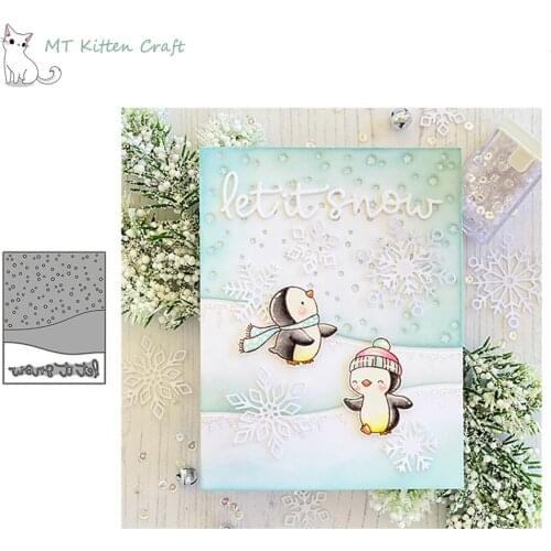 MT Craft Metal Cutting Dies Winter snowing frame Scrapbook Photo Album Decorative Embossing Stencil Paper Cards Crafts Die Cut