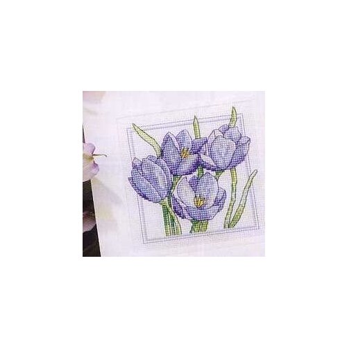 DD Gold Collection Counted Cross Stitch Kit Cross stitch RS cotton with cross stitch Purple tulip