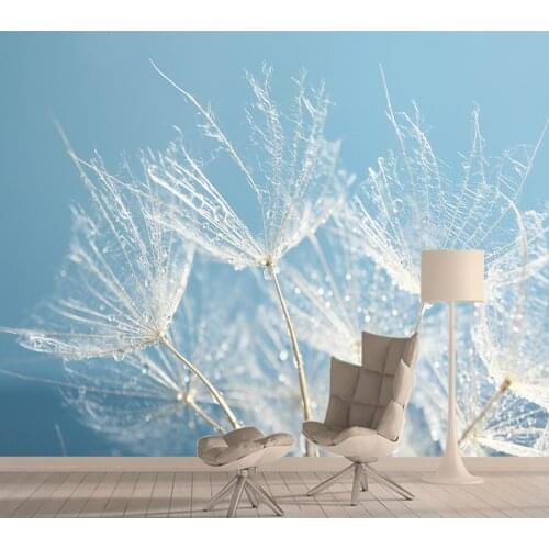 Mural Wallpaper 8d Silk Murals 3d Wall Paper Papers Home Decor Photo Wallpapers for Living Room Nature Self Adhesive Dandelion
