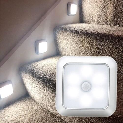 New Night Light Smart Motion Sensor LED Night Lamp Battery Operated WC Bedside Lamp for Room Hallway Pathway Toilet Nightlight