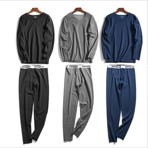 Pajamas Slim Mens Seamless Warm Suit Thick Plush Autumn Clothes Longitudinal Womens Autumn and Winter Underwear
