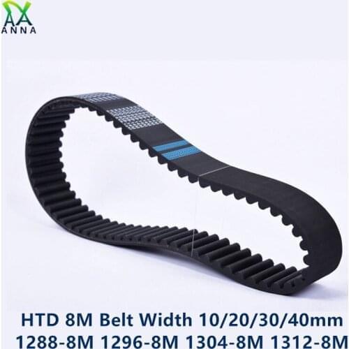 HTD 8M synchronous Timing belt C=1288/1296/1304/1312 width 20/30/40mm Teeth 161 162 163 164 HTD8M 1288-8M 1296-8M 1304-8M 1312-8