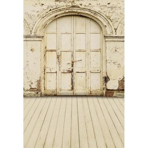 Retro Door White Photography Backdrops for Portrait Vinyl Cloth Photo Backgrounds for Home Photo Studio Children Baby Photophone