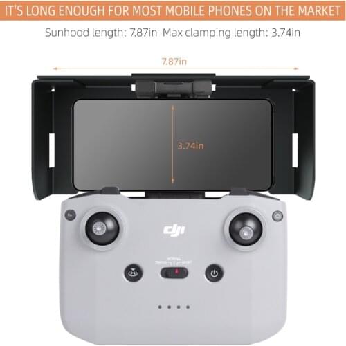 Anti-glare sunshade mobile phone sun hood for dji mavic air 2 drone remote control Accessories