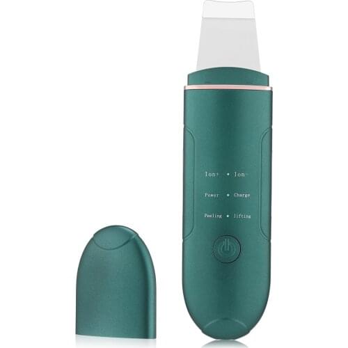 EMS Ultrasonic Facial Skin Scrubber Skin Spatula Blackhead Remover Device Pore Cleaner Deep Face Lifting Cleaning Peeling Device