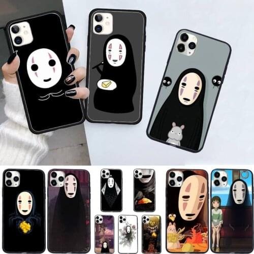 Spirited Away No Face man japanese anime high quality Phone Case for iPhone 11 12 pro XS MAX 8 7 6 6S Plus X 5S SE 2020 XR