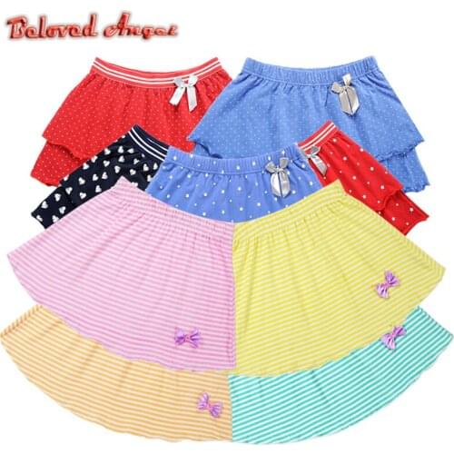 New Baby Girls Tutu Skirts 13 Style Star Dot Stripe Print Princess Girls Ballet Dancing Skirt Cotton Clothing Summer 1-16years