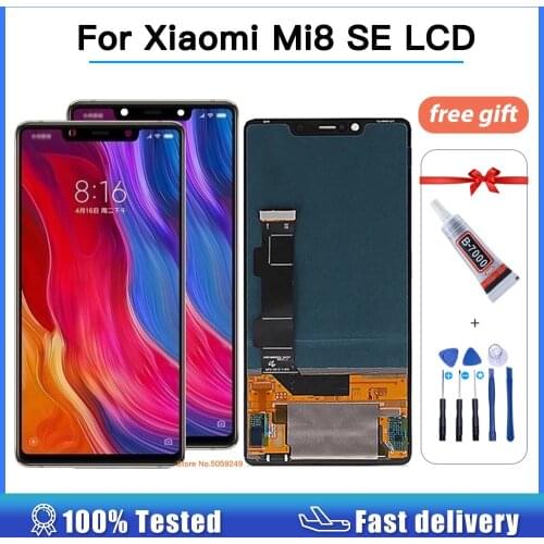 5.88" Original LCD For Xiaomi Mi8SE display Mi 8 SE MI8 SE Super Amoled LCD Display + Touch Screen Digitizer assembly with tools