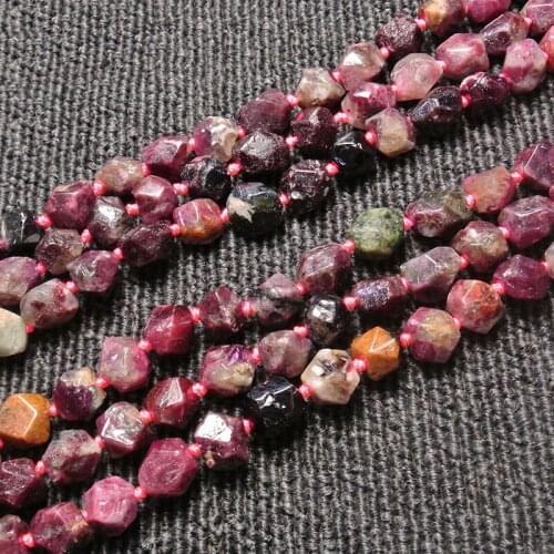 10mm Natural Faceted Freeform Potato Tourmaline Beads For Jewelry Making Beads Bracelets DIY Beads Trinket Mothers Day Gift