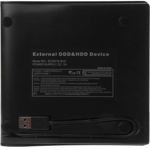 12.7MM USB 3.0 SATA Optical Drive Case Kit External Mobile Enclosure DVD/CD-ROM Case for Notebook Laptop without Drive