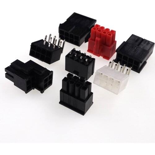 5pcs 4.2m CPU 8 Pin 4+4 Position Receptacle Plug Housing Male Header Power Supply ATX PSU EPS12V Motherboard Mainboard Connector
