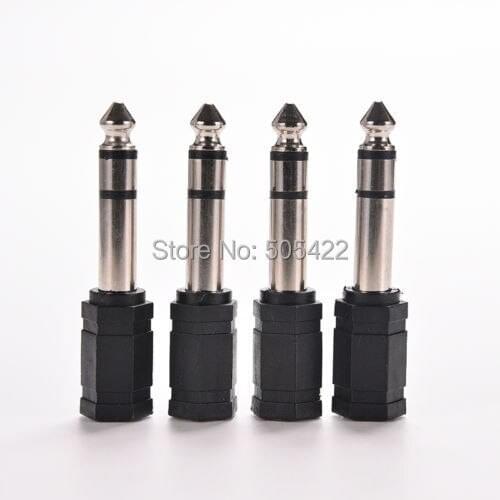 6.5mm 1/4 Male to 3.5mm 1/8 Female Stereo Audio Mic Plug Adapter Mini Jack