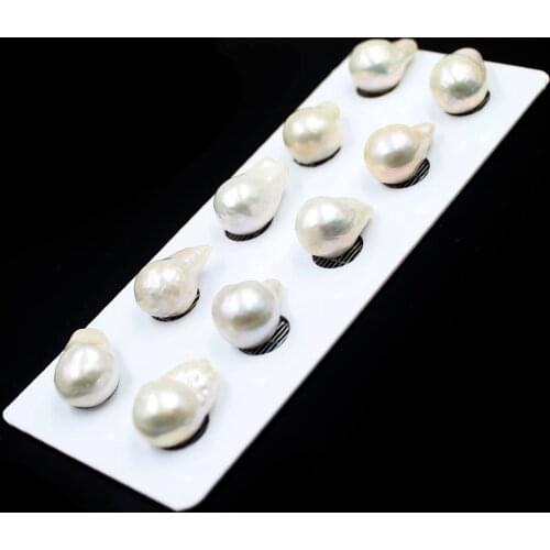 Free Shipping 12x18mm No Hole Undrilled White Natural Freshwater Pearl Wholesale Beads