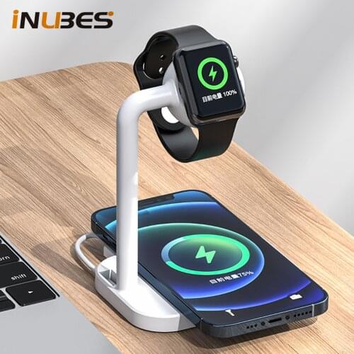 15W QI Fast Wirelss Charger For iPhone 12 XR Fast Wireless Charging Stand for Apple Watch iWatch Airpods Pro Charge Dock Station