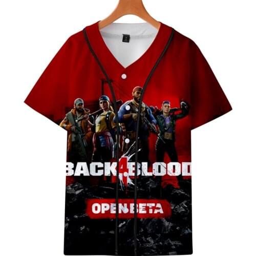 BSLNXNMA Back 4 Blood 3D Short sleeve baseball uniform Women Print T-SHIRT Summer mens and womens shirts