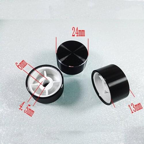 10pcs Black semi-round handle knob 24*13MM navigation volume knob knob cap D axis potentiometer knob 180