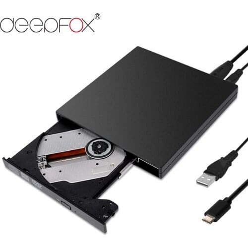 Deepfox USB 3.1 Type C DVD RW Burner CD Writer Slim Portable Optical Drive For Asus Samsung Acer Dell Universal SONY HP