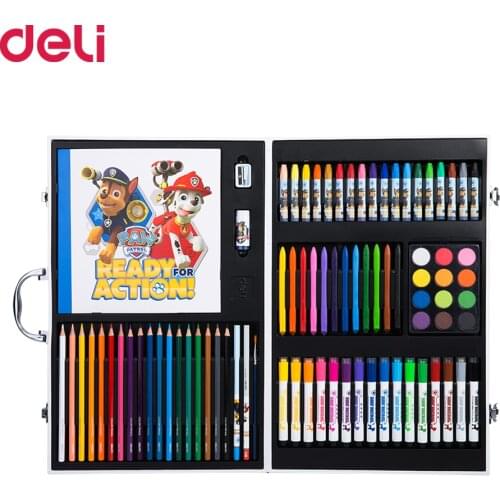 Deli Paw Patrol 82pcs/pack Painting gift set student children drawing watercolor pen oil pastel color pencil stationery supplies