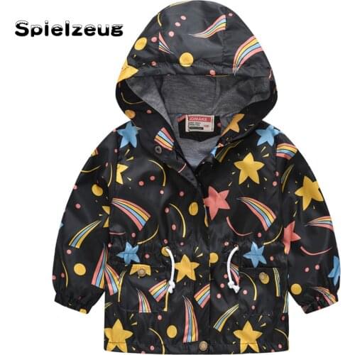 Toddler Kids Clothes Baby Girls Boys Hooded Cartoon Jackets Windbreaker Sweatshirt Windproof Wind Coat Outfits Outwear Jacket#g4