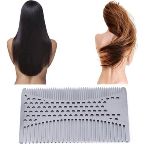 1Pcs Stainless Steel Comb Honeycomb Credit Card Size Easy To Carry Anti-static Comb Teeth Smooth Does Not Hurt The Scalp