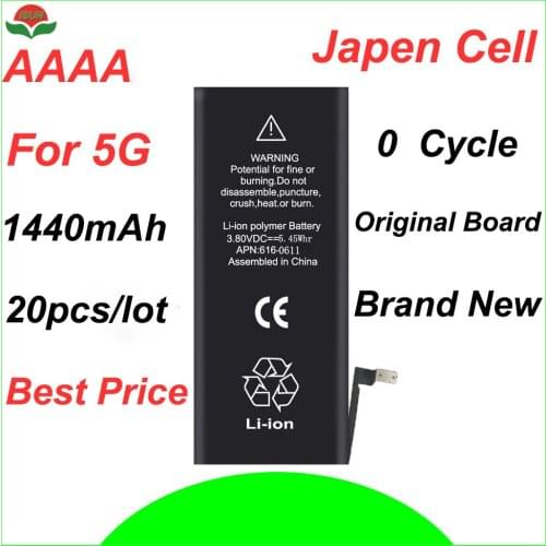 ISUN 20pcs/lot AAAA 1440mAh Battery for iPhone 5 5G Li-ion Internal Battery Replacement