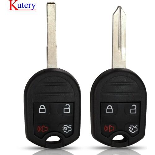 Kutery Replacement 4 Button Car Key Shell Case Cover for Ford Focus Fiesta C Max Ka fit Mazda FO38 HU101