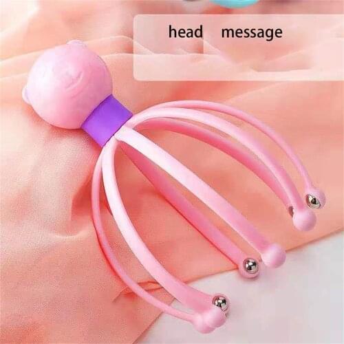 Head Scalp Massager Comb Neck Massage Roller Octopus Claws Magnetic Ball Relax SPA Hair Care for Hair Growth Stress Relief Rest