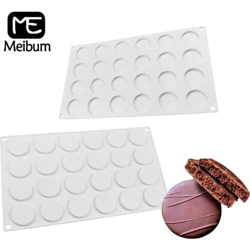 Meibum 24 Cavity Oblate Shape Silicone Chocolate Cake Mold Muffin Pastry Mould Mousse Dessert Tray Kitchen Baking Tools