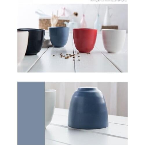 Fashion European Ceramics Tableware Cup Handmade Solid Color Tea Water Cup Tea Set Small Cup Drinkware Ceylon Island tea cup set