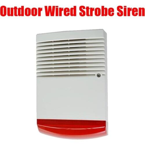 Outdoor sound and light alarm 13.8-14.2V Red Flashlight Horn Speaker Intrusion Safety & Fire Alarm