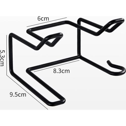 Stainless Steel Wall-mounted Hair Dryer Holder Storage Organizer For Hairdryer Shelf Bathroom Shelf Hairdryer Holder Rack