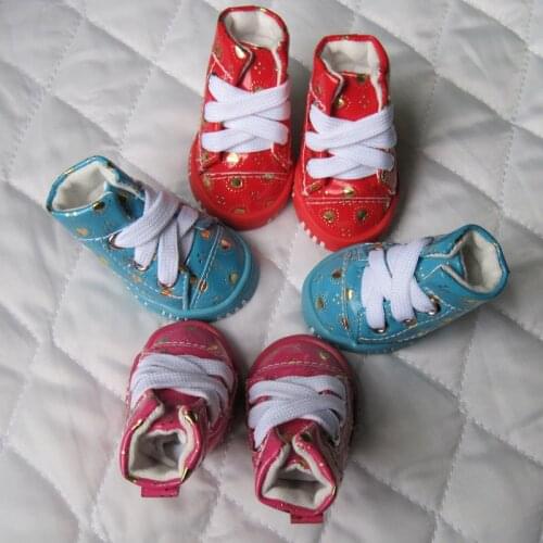 4Pcs/set Non-slip Pet Dogs Shoes Mesh Puppy Sneakers Sport Autumn Waterproof Heart Shoes For Teddy French Bulldog XS S M L XL