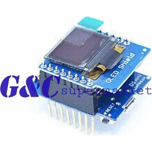 OLED Shield for WeMos D1 mini 0.66" inch 64X48 IIC I2C Compatible diy electronics