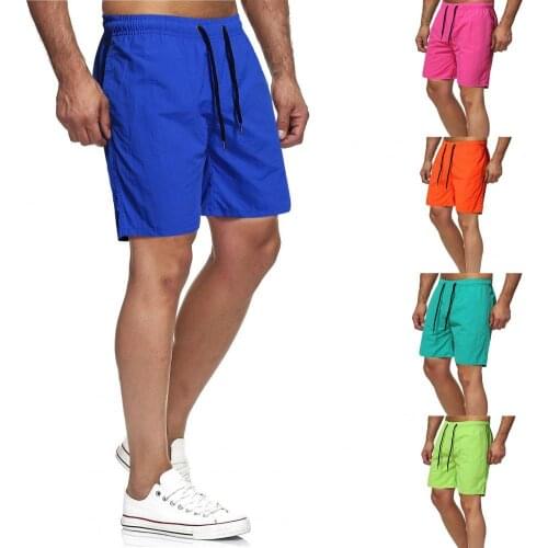 Beach Shorts Sports Shorts Fifth Drawstring Closure Summer Quick Dry Shorts for Fitness Track Shorts Drawstring Harem Short Pant