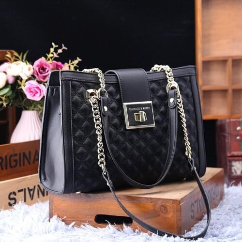 Genuine Leather Women Casual Satchels 2021 New Fashion Purses and Handbags Ladies Single Shoulder Messenger Chain Bags Channels