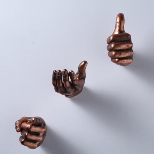 FINGER SHAPE CRAFT SCULPTURE/EUROPEAN RETRO CREATIVE FINGER WALL DECORATION WALL MURAL BAR CAFE ROOM PENDANT CRAFTS R3925