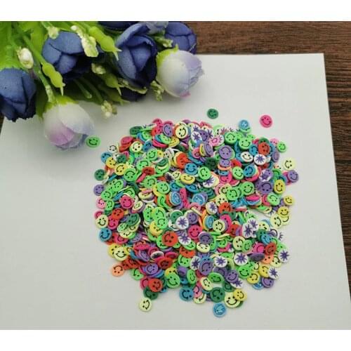 20g 5mm Smiley for Resin DIY Supplies Nails Art Polymer Clear Clay accessories DIY Sequins scrapbook shakes Paper Craft