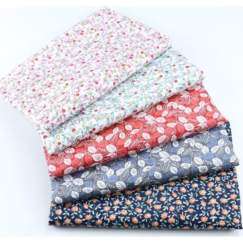 SMTA Cotton Fabric The Cloth Patchwork Fabrics By The Meter Cotton Cloth For Furniture Small Leaf 50*160cm D20